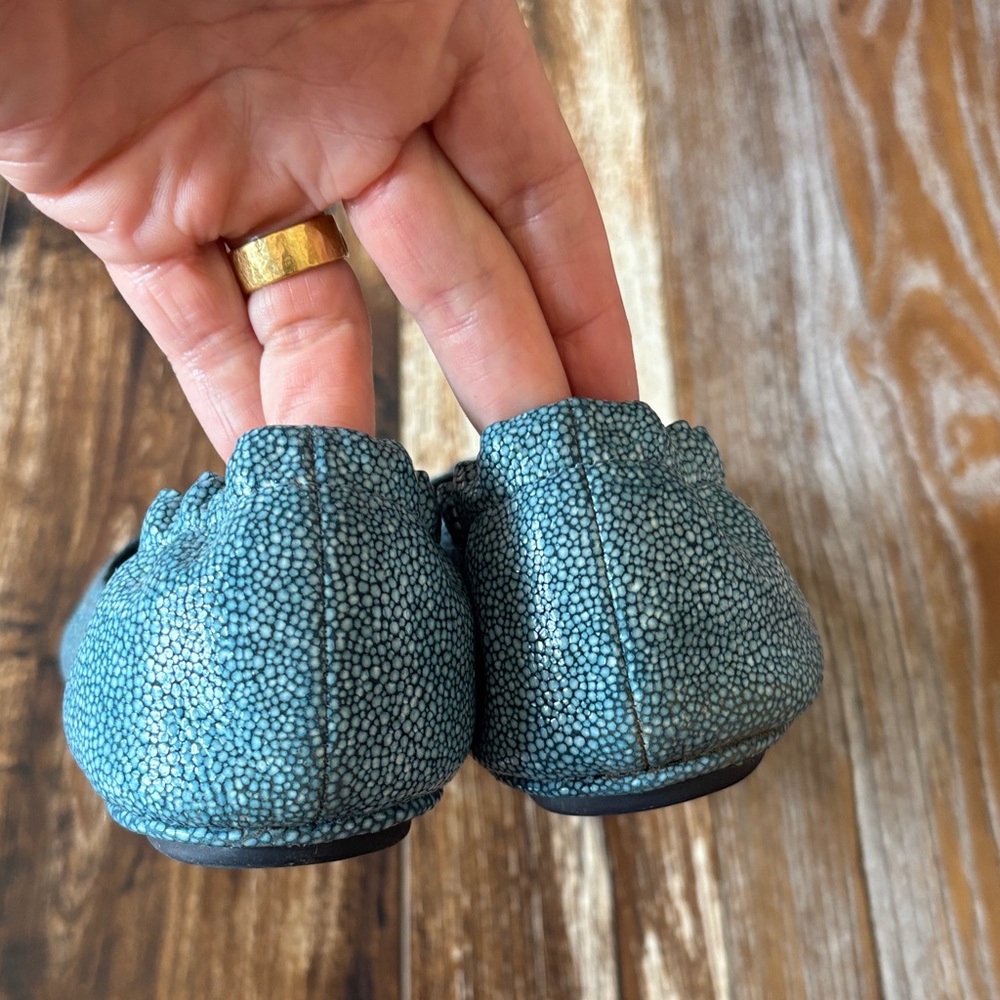 Tory Burch Teal/Aqua Reva Flats - Picture 3 of 7